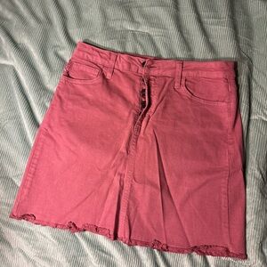 Women's Pink Denim Skirt
